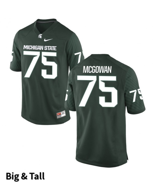 Men's Michigan State Spartans #75 Benny McGowan NCAA Nike Authentic Green Big & Tall College Stitched Football Jersey GP41H44DS